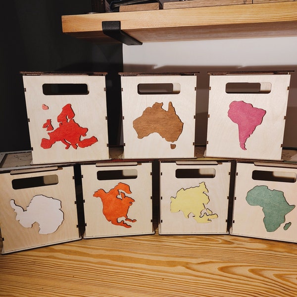 Montessori Continent Box, Set of Continent Boxes
