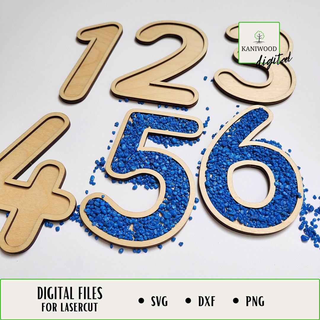 Montessori Rough Numbers, 0-9 Wooden Numbers, Montessori Sensory ...