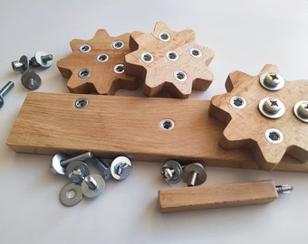 Montessori Wooden Screw Board for Kids, Educational Toys for Kids