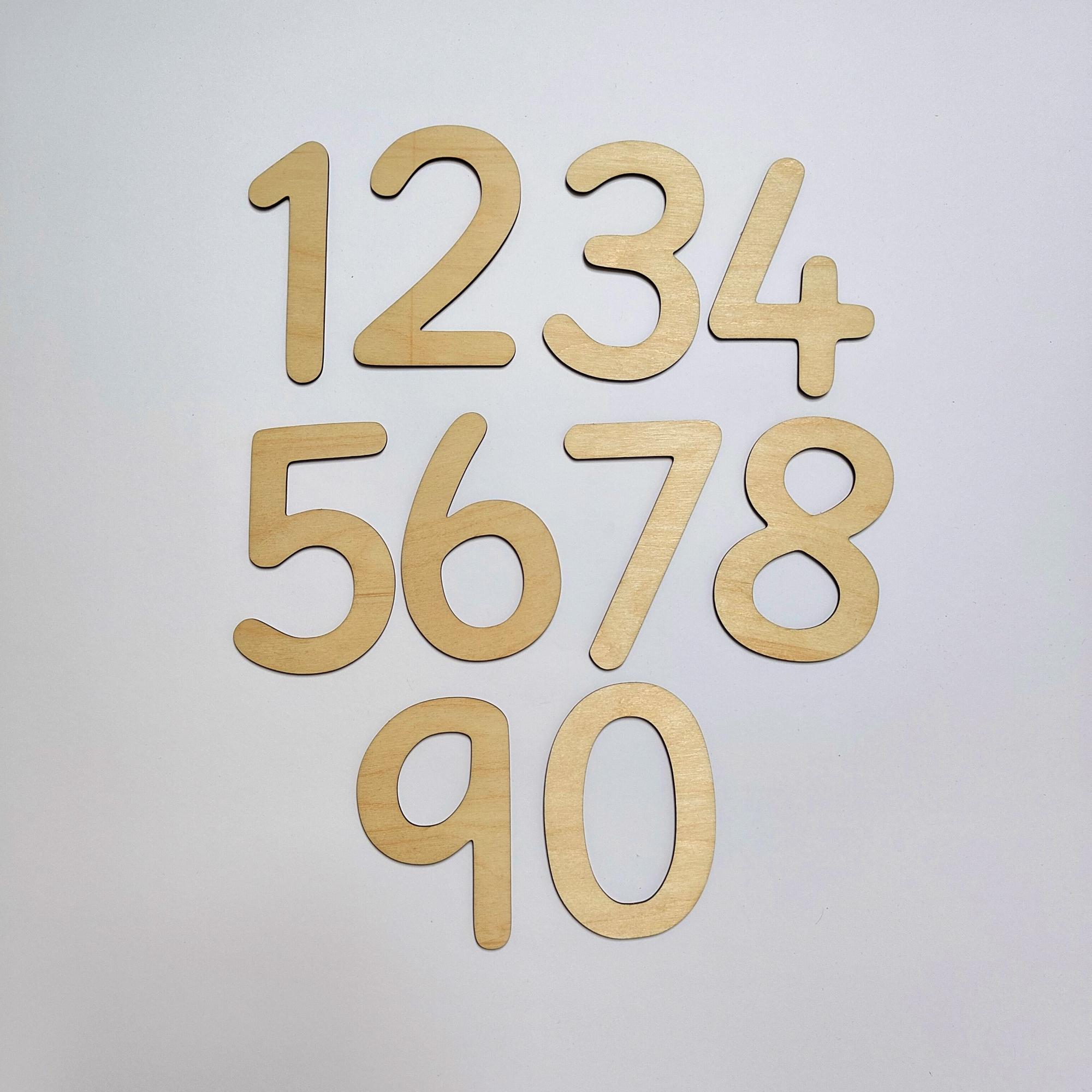 Montessori Rough Numbers, 0-9 Wooden Numbers, Montessori Sensory ...