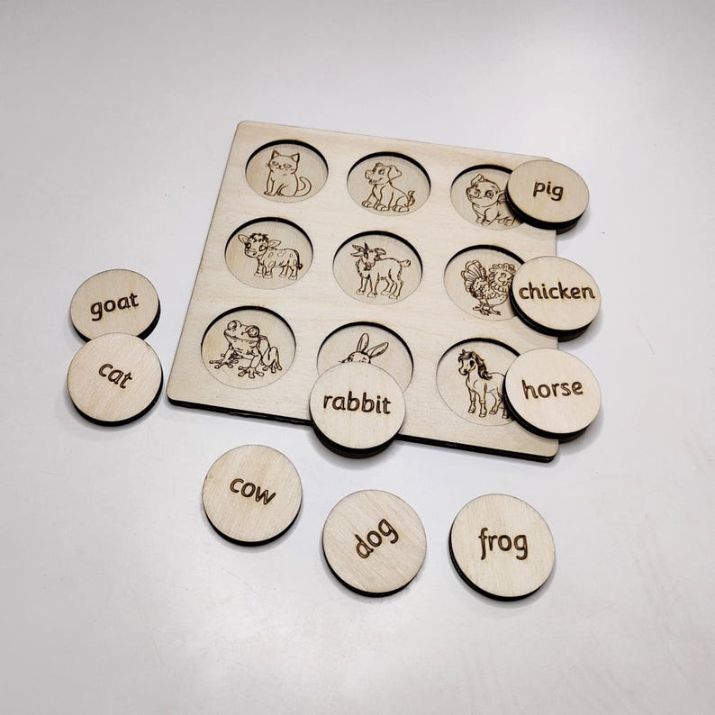 Animal Pattern Disc Animal Matching, 27 Discs With Animal Images, Sounds and Names ...