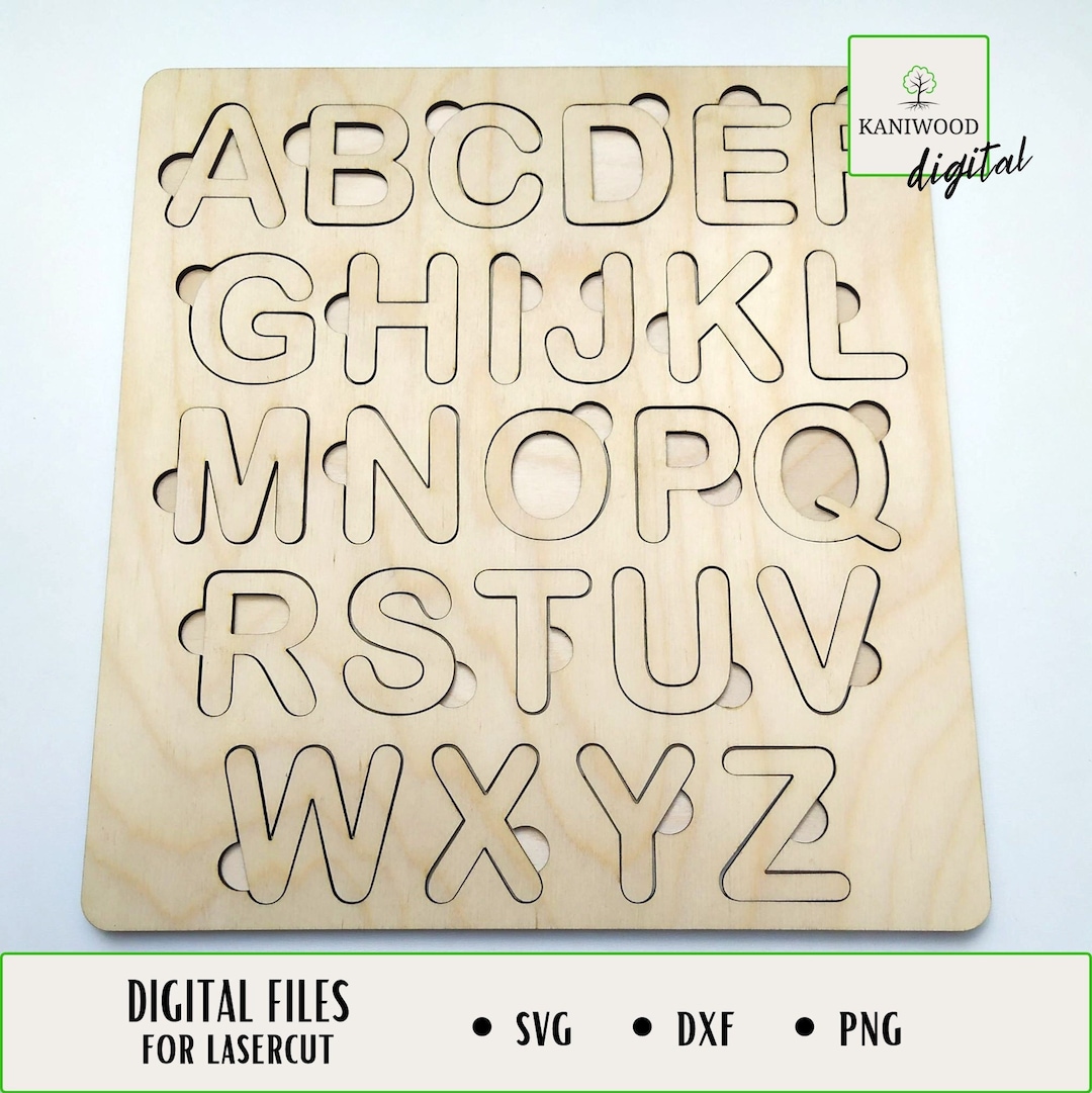 Montessori Alphabet, Movable Letters of the Alphabet, Laser Cut File ...