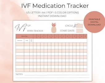Medication Log Printable Medication Log Editable PDF Digital