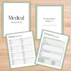 Medical Planner & Binder, Printable and Editable PDF image 5