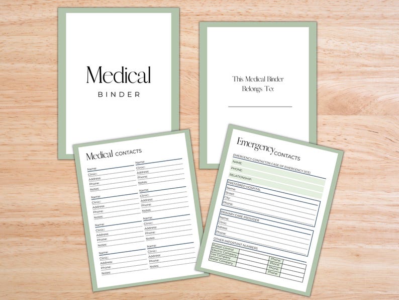 Medical Planner & Binder, Printable and Editable PDF image 5