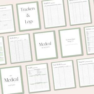 Medical Planner & Binder, Printable and Editable PDF image 2