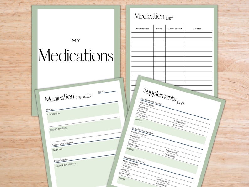 Medical Planner & Binder, Printable and Editable PDF image 9