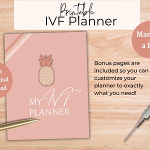Printable IVF Planner, IVF Journal, IVF Calendar, Trying to Concieve