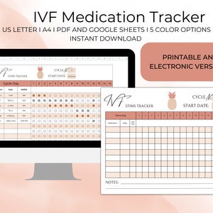 IVF Medication Tracker: Instant Digital Printable Download IVF Medication  Organizer, IVF Medication Planner, Ivf Appointment Planner, 