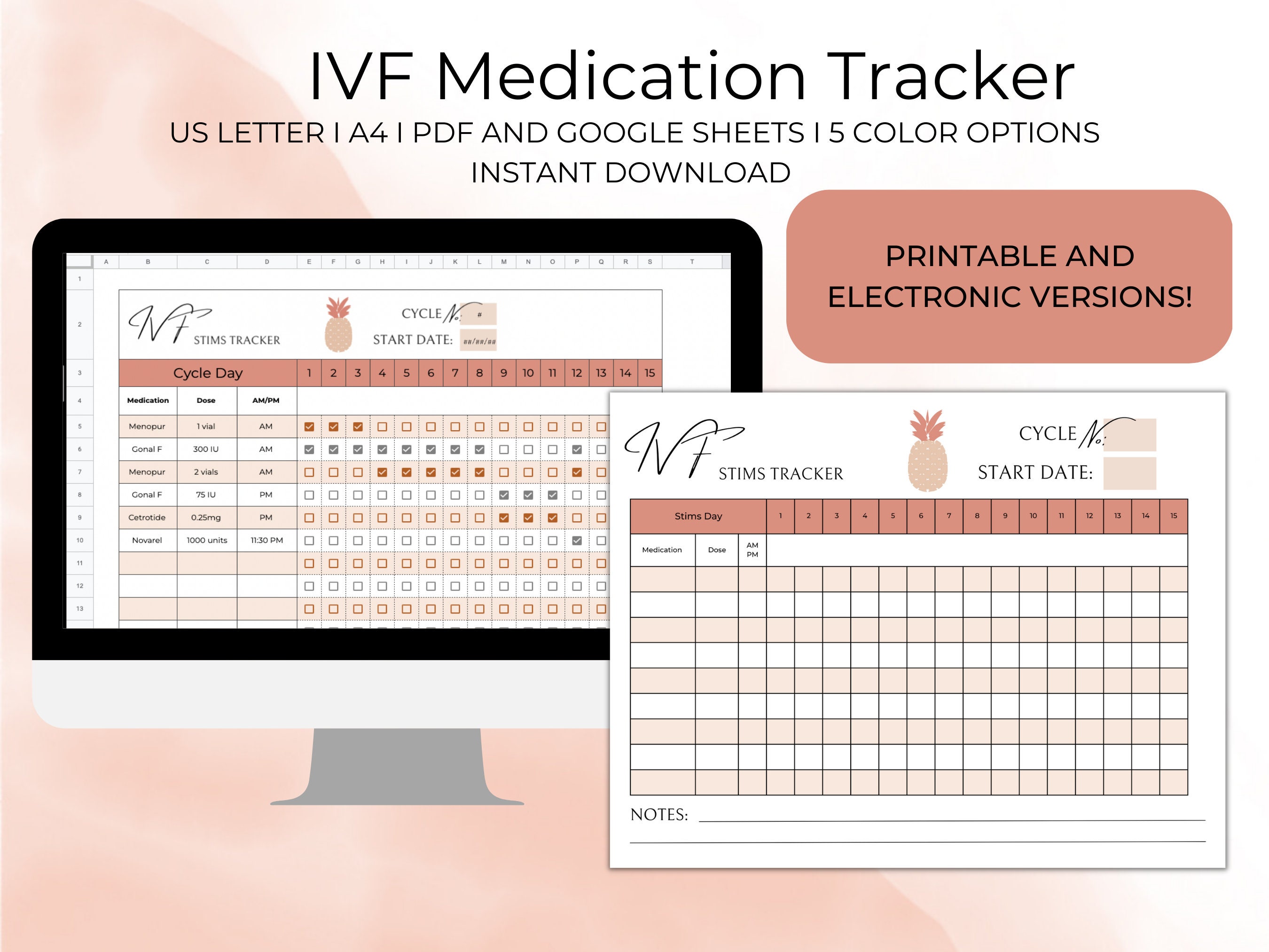 IVF Planner Printable, TTC Journal, Fertility Planner, IUI Medication  Tracker, Organizer and Pregnancy Planning Binder, Infertility 