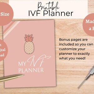 A5 size Printable IVF Planner, IVF Journal, IVF Calendar, Trying to Concieve