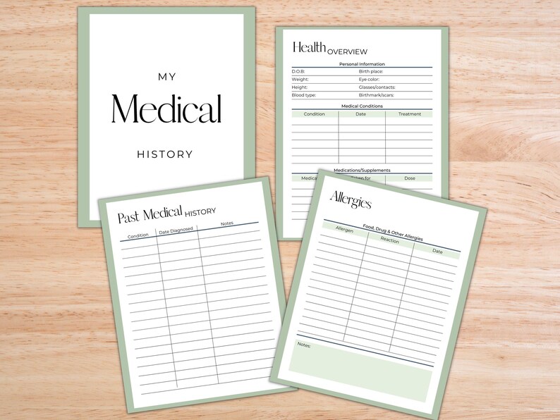 Medical Planner & Binder, Printable and Editable PDF image 6