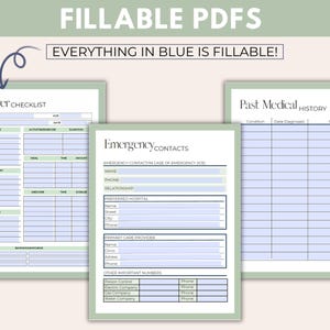 Medical Planner & Binder, Printable and Editable PDF image 3