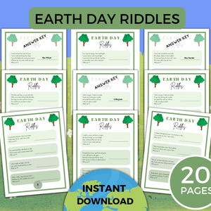 Earth Day Riddles  | Earth Day Activities | Printable Waste Sorting Game | Fun and Educational | Pre-School, Daycare, Montessori Activities