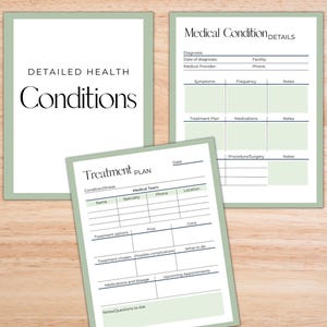 Medical Planner & Binder, Printable and Editable PDF image 8