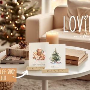 LOViLEE® Weihnachtskarten 10er Set inkl. extra Umschläge & Sticker hochwertige Postkarten zu Weihnachten Grußkarten premium Qualität Bild 10