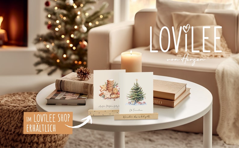 LOViLEE® Christmas cards set of 10 including extra envelopes & stickers high-quality postcards for Christmas premium quality greeting cards image 10