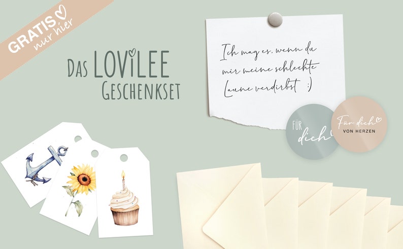 LOViLEE® Dankeskarten inkl. extra Umschläge & Sticker zu jedem Anlass im 10er Geschenkset hochwertige Grußkarten, Dankeschön Karte Bild 9