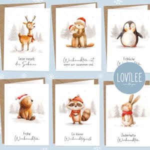 LOViLEE® kerstkaarten per stuk verkrijgbaar met enveloppen - hoogwaardige gevouwen kaarten voor Kerstmis - premium kwaliteit wenskaarten
