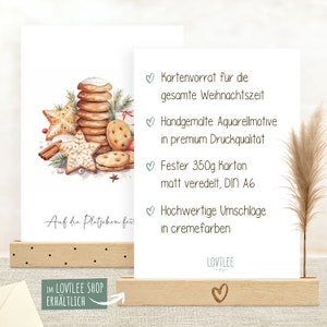 LOViLEE® Weihnachtskarten 10er Set inkl. extra Umschläge & Sticker hochwertige Postkarten zu Weihnachten Grußkarten premium Qualität Bild 3