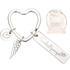 LOViLEE® Sleutelhanger Cadeauset - Beschermengel Zilver - Geluksbrenger, Beschermengel voor Familie & Vrienden