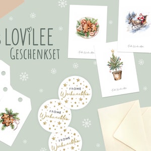 LOViLEE® Weihnachtskarten 10er Set inkl. extra Umschläge & Sticker hochwertige Postkarten zu Weihnachten Grußkarten premium Qualität Bild 9