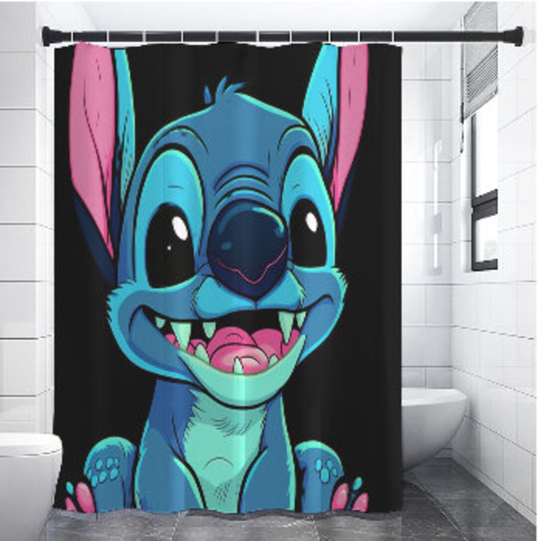 Stitch Lilo and Stitch Shower Bathroom Curtains Shower Curtain Etsy