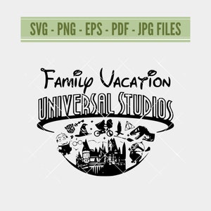Universal Studios Svg, familie-uitstapje Universal Studios Svg, Universal Studios Shirt Svg, Universal Studios familievakantie, digitale download