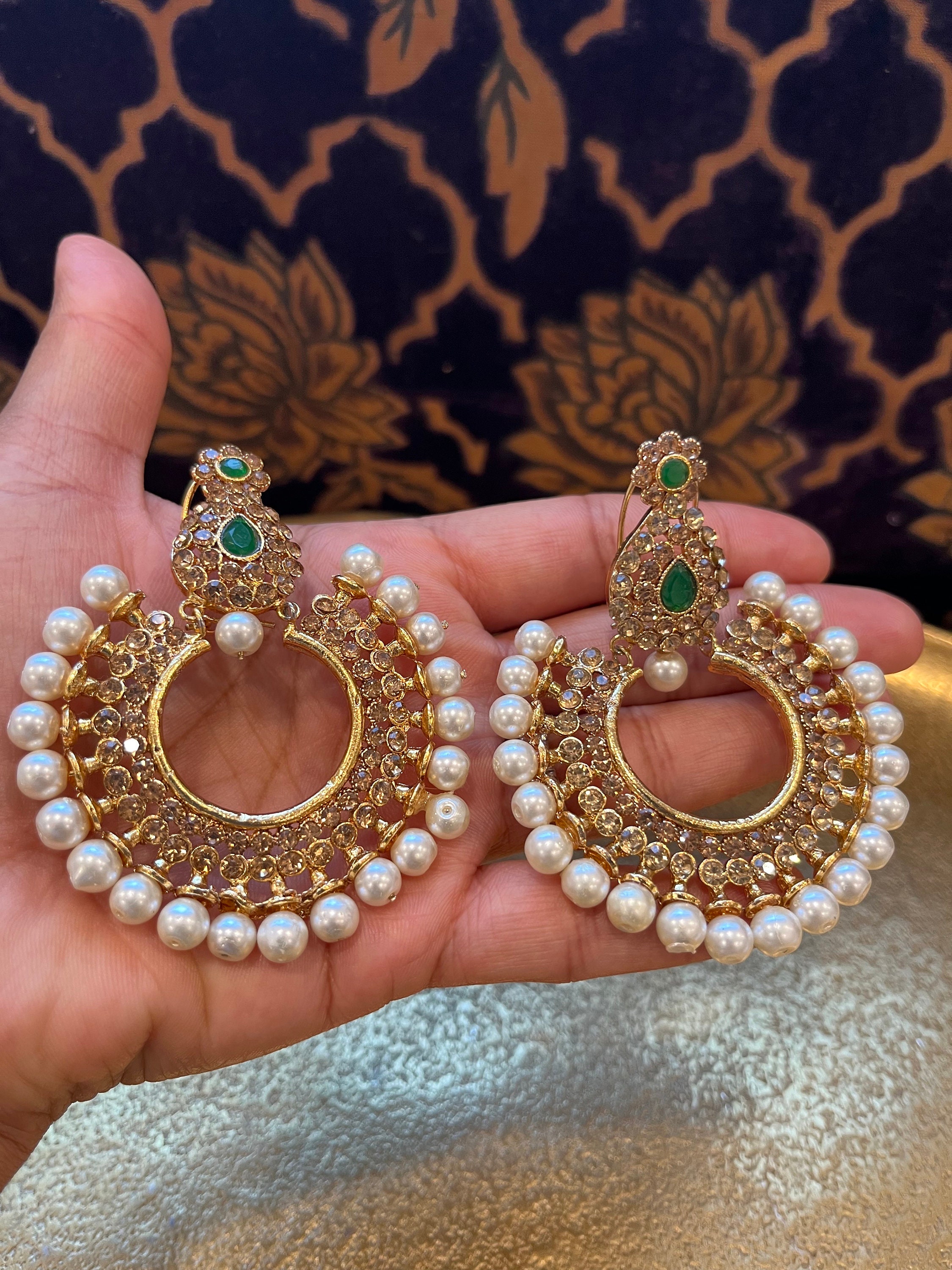 Gold earrings bijli design outlet