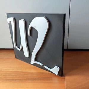 U2 logo 3d printed 25cm free ship
