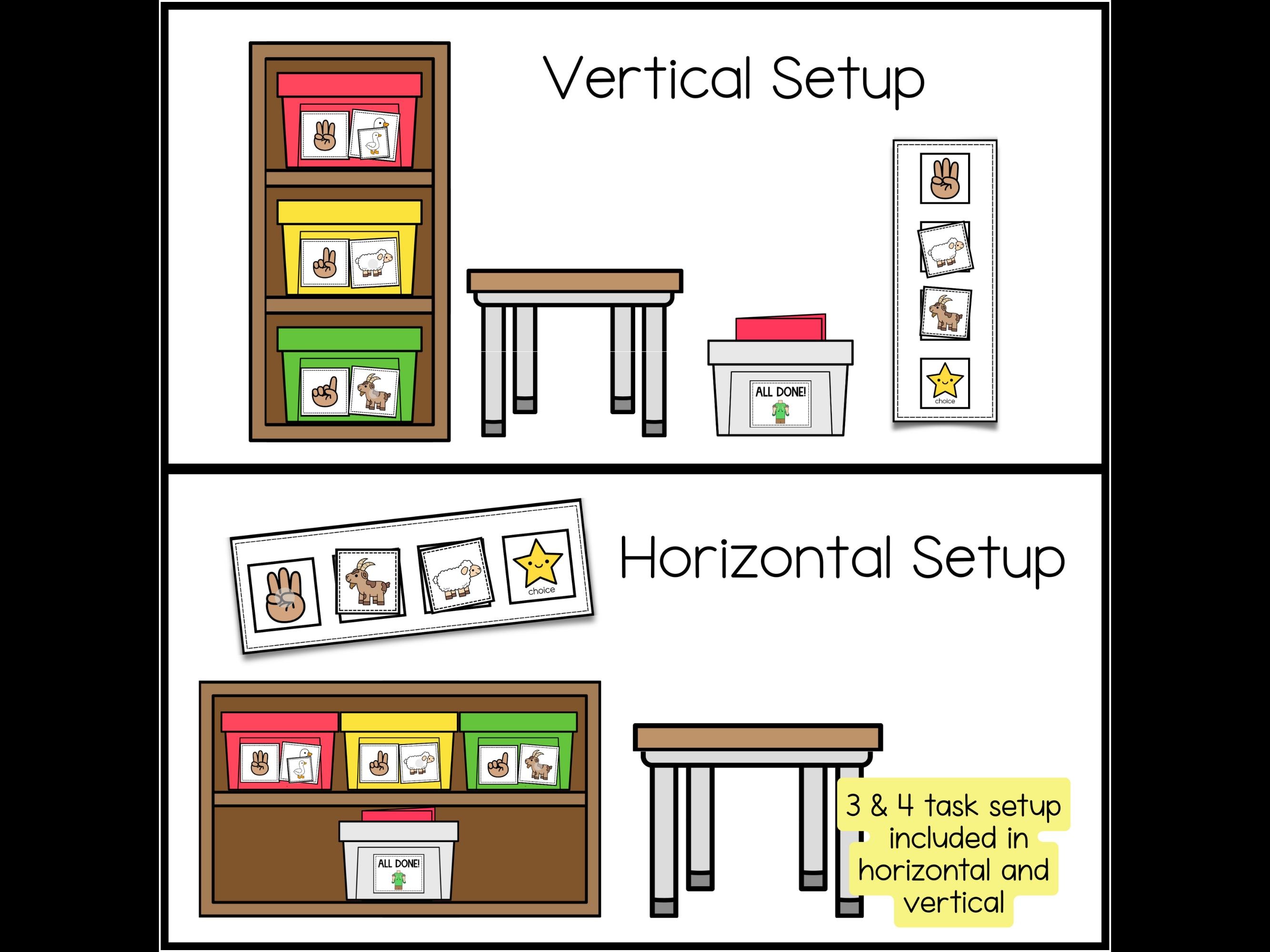 Independent Work Station Setup Visuals, Special Education Classroom ...