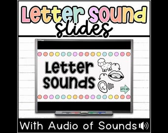 Letter Sound Slides with Spoken Audio, Phonics Activities, Interactive Alphabet Practice, Special Education, Prek and Kindergarten Phonics