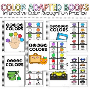 Anpassade böcker om färgigenkänning, interaktiva böcker om färgmatchning, stöd för SPED, interaktiva inlärningsaktiviteter, spel för hemundervisning