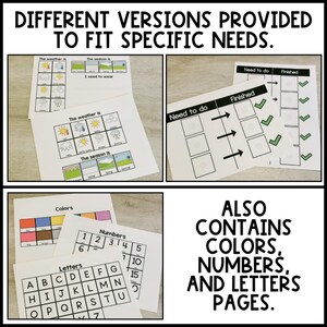 Visual Communication Book for Non-Verbal, Choice Board Binder, Visual Flip-Book, Autism Classroom, Interactive Communication Boards image 4