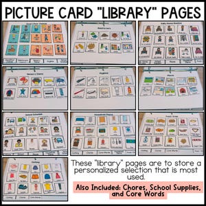 Visual Communication Book for Non-verbal, Choice Board Binder, Visual ...