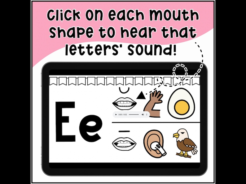 Letter Sound Slides with Spoken Audio, Phonics Activities, Interactive Alphabet Practice, Special Education, Prek and Kindergarten Phonics image 2