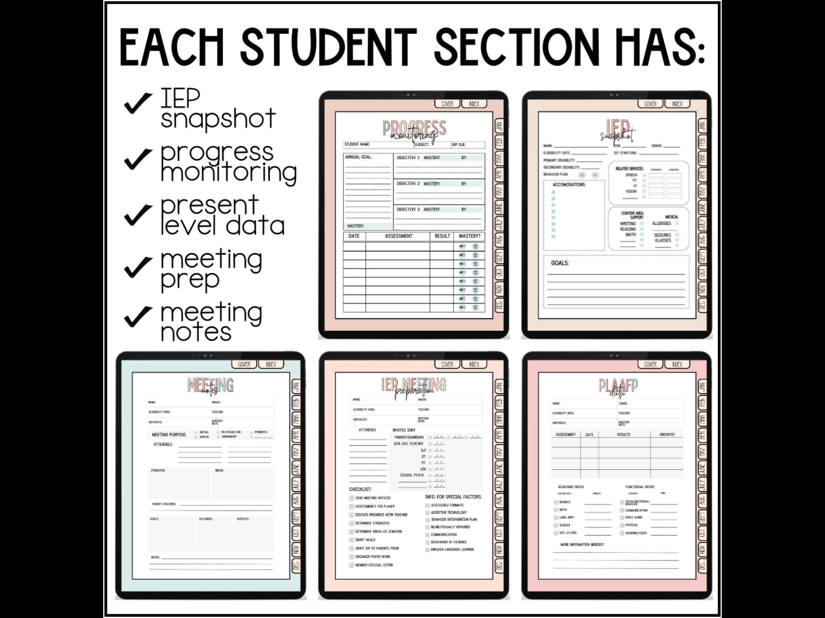 Digital Boho Special Education Planner, Caseload Management Planner ...