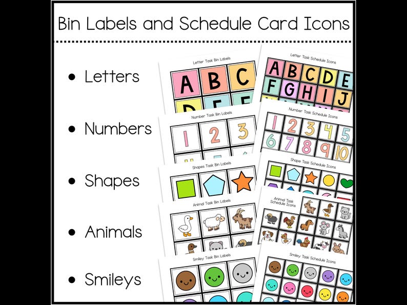 Independent Work Station Setup Visuals, Special Education Classroom ...