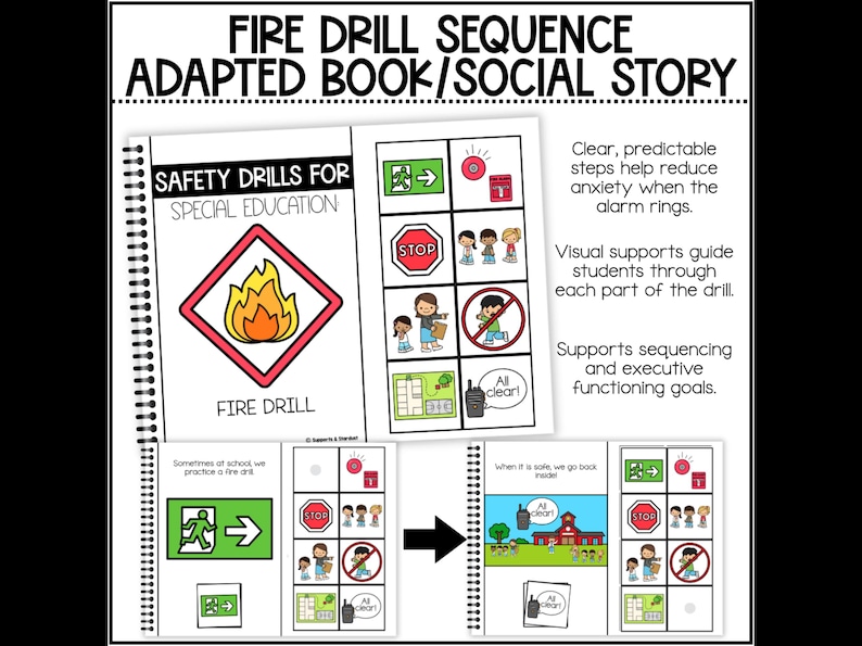Fire Drill Visual Sequence Supports, Fire Drill Adapted Book for ...