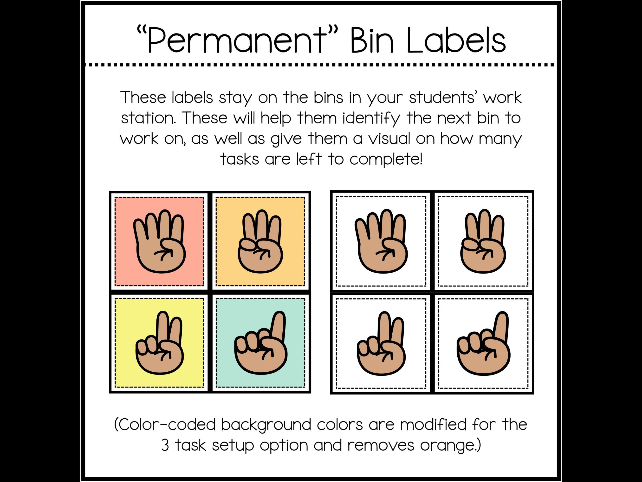 Independent Work Station Setup Visuals, Special Education Classroom ...