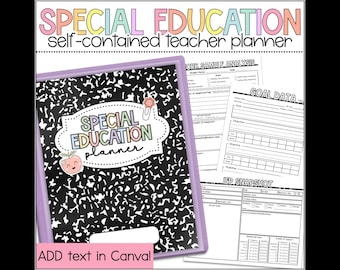Composition Special Education Planner, Self-Contained Teacher Binder, IEP Meeting Planner, Caseload Management, SPED Binder