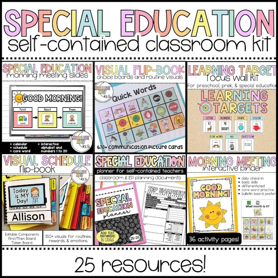 Special Education Classroom Resources Bundle, Visual Communication, Autism Supports, IEP Organization, Self-Contained Teacher Planner