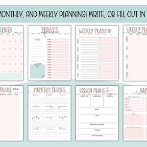 Self Contained Special Education Planner, Editable Boho Teacher Planner ...