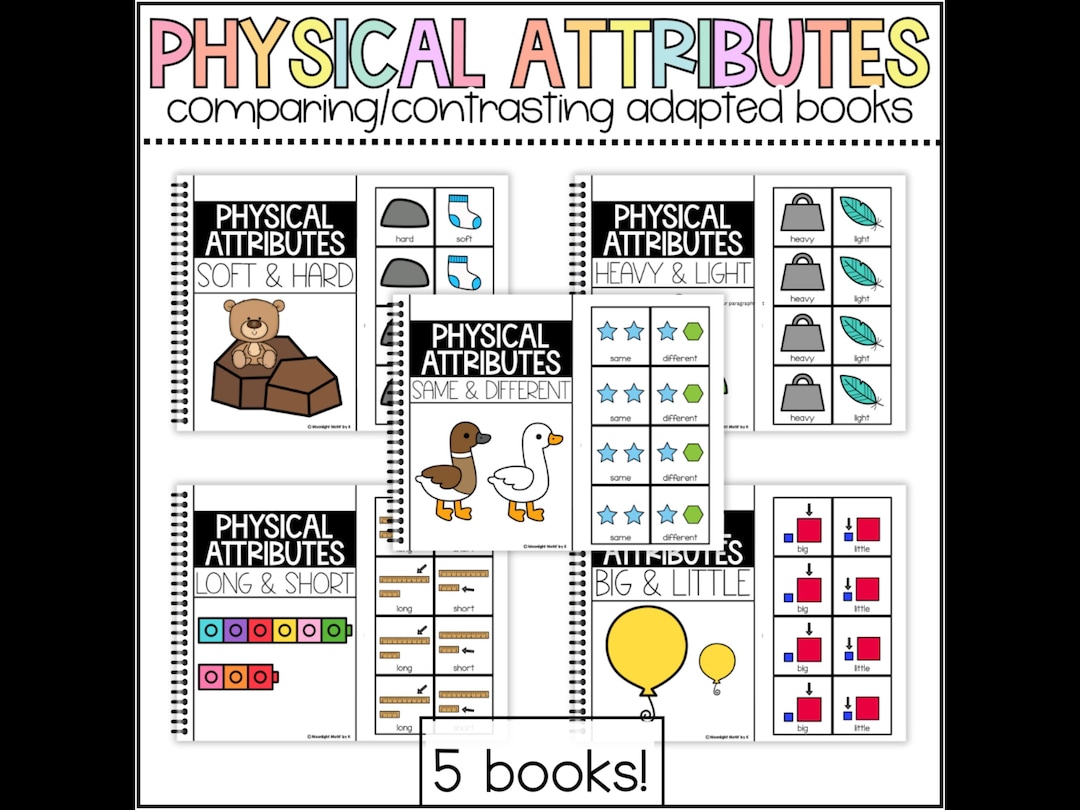 Differentiating Two Objects Physical Attribute Adapted Books, Books for Special Education ...