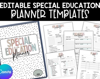 Editable Boho Special Education Caseload Templates, IEP Goal Planning, Caseload Management Templates, IEP Binder, SPED Teacher Planner