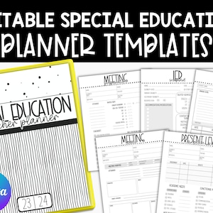 Editable Special Education Caseload Templates, IEP Goal Planning, Caseload Management Templates, IEP Binder, SPED Teacher Planner
