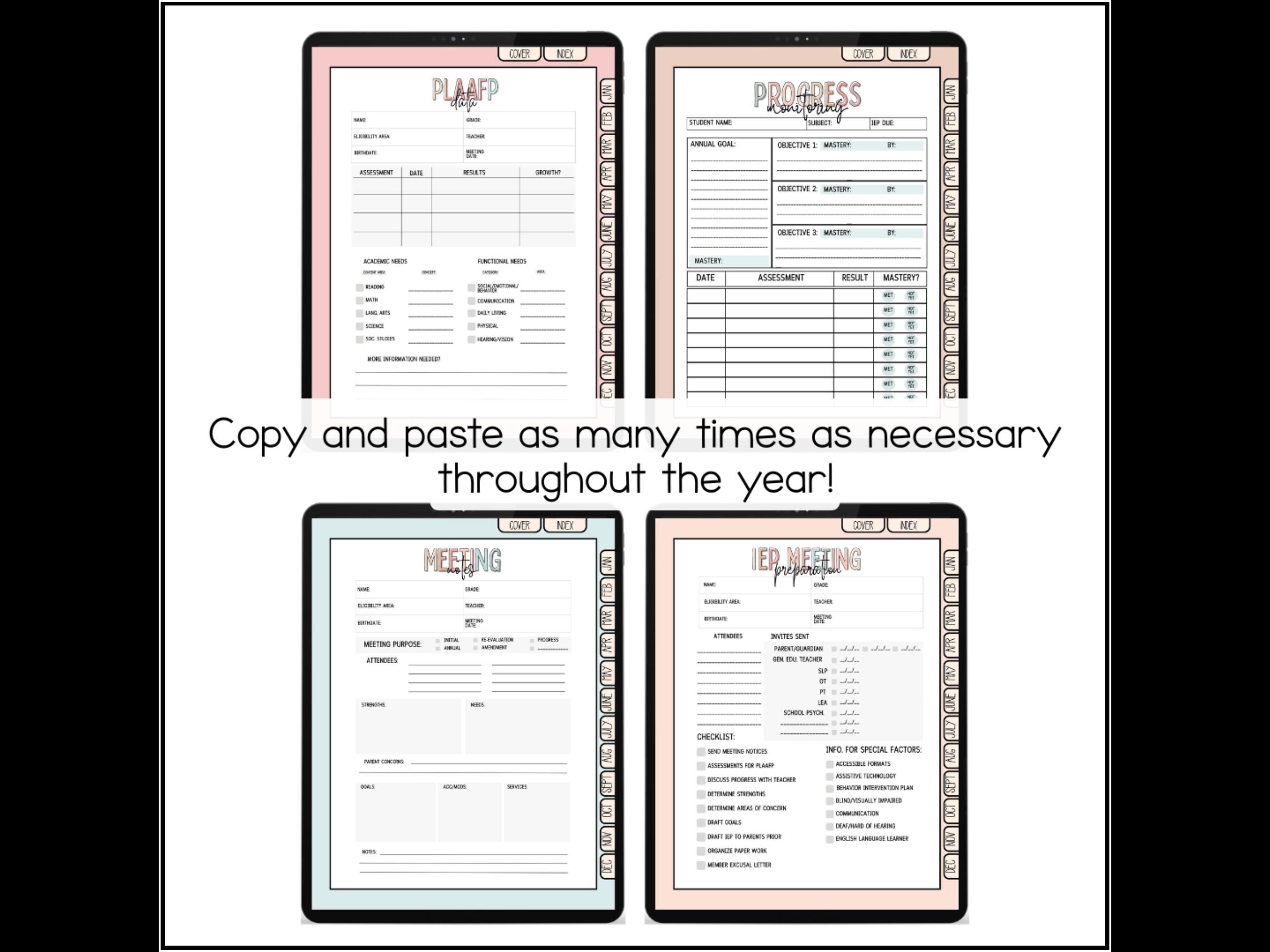 Digital Boho Special Education Planner, Large Caseload Management ...