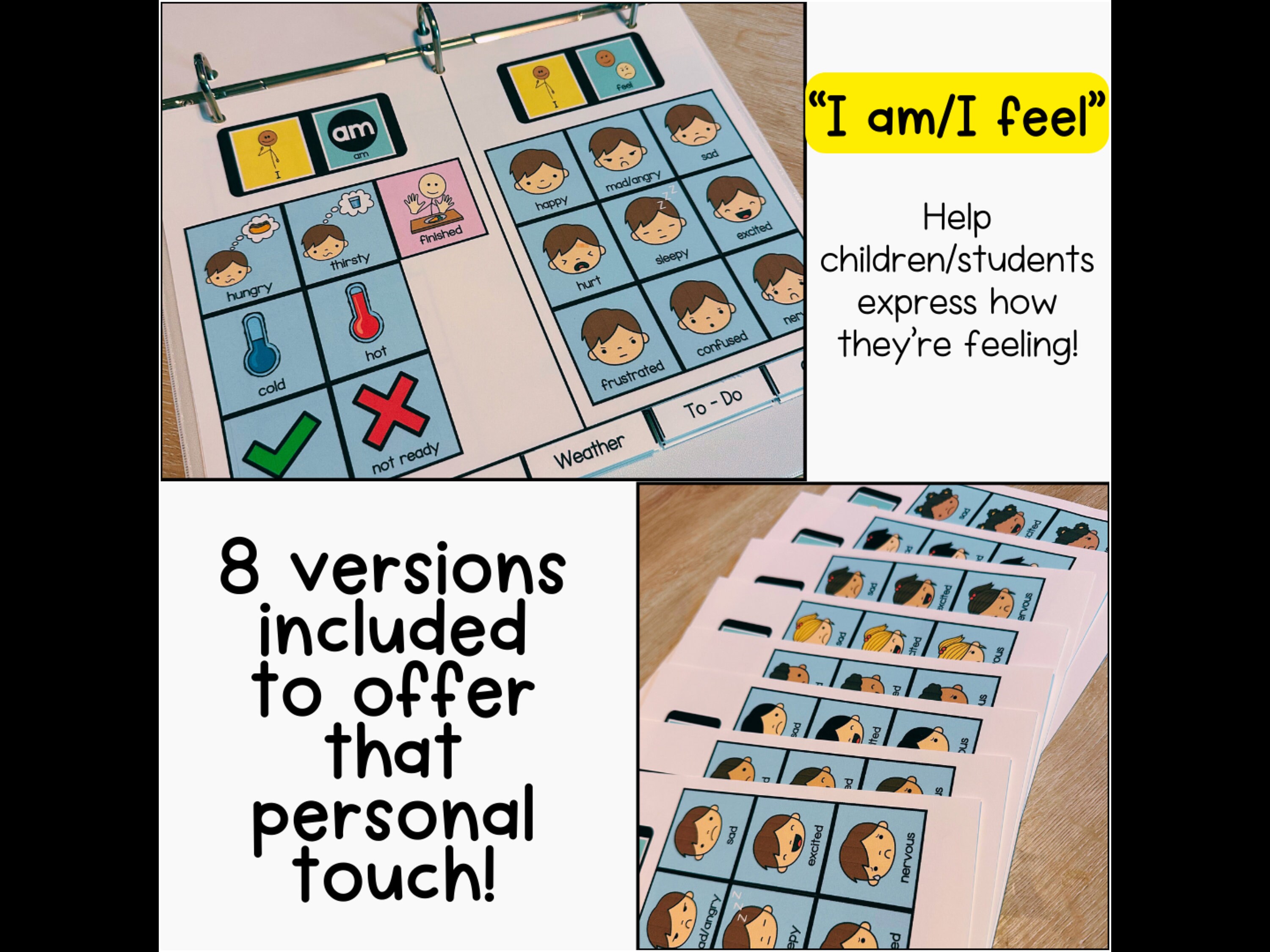 Visual Communication Book for Non-verbal, Choice Board Binder, Visual ...