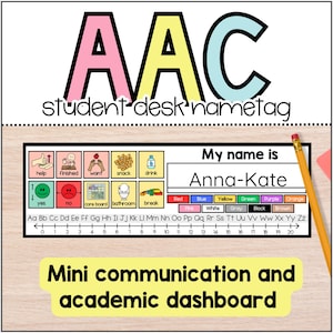 AAC Student Helper Desk Nameplate, Communication Board, Autism Classroom, Special Education Resources, Student Dashboard, Non-Verbal