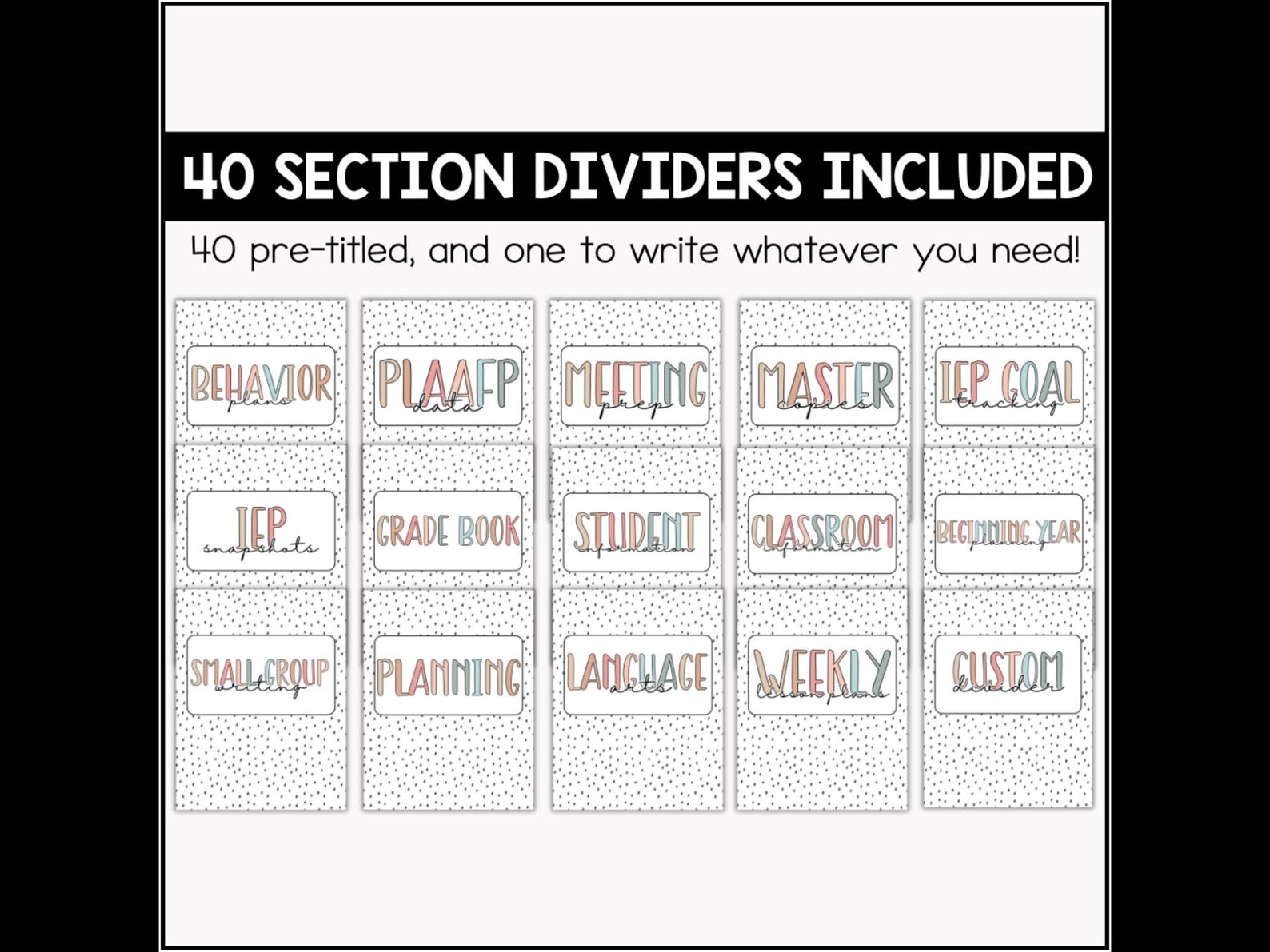 Editable Self Contained Special Education Planner, Editable Boho ...